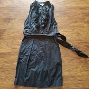 Shoshanna Rufflefront Pockets Belted Dress 6